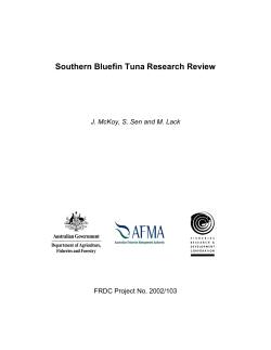 Southern Bluefin Tuna Research Review