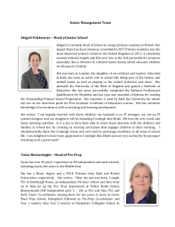 Senior Management Team Abigail Fishbourne