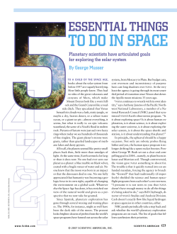 Five Essential Things to Do in Space