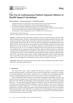The Use of Carbonaceous Particle Exposure Metrics in