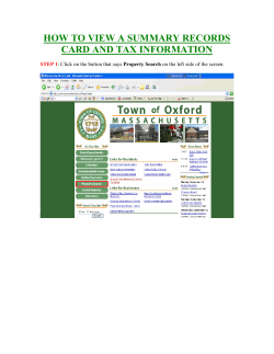 Instructions for Summary Records Card