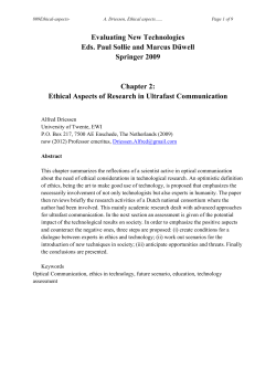 Ethical aspects of research in ultrafast communication