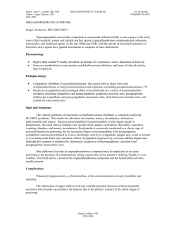ORGANOPHOSPHATE OVERDOSE