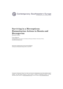 Humanitarian Actions in Bosnia and Herzegovina