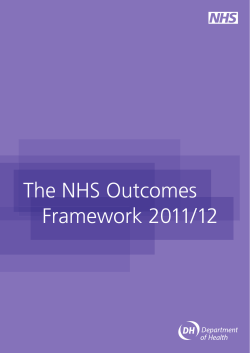 The NHS Outcomes Framework 2011/12