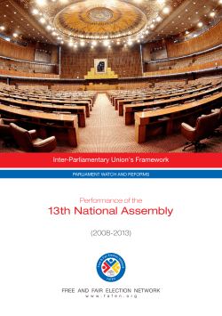 Performance of the 13th National Assembly
