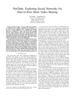 NetTube: Exploring Social Networks for Peer-to