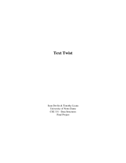 Text Twist - University of Notre Dame