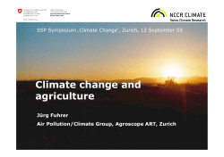 Climate change and agriculture