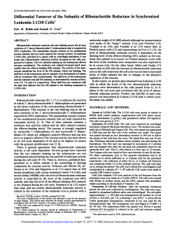 Differential Turnover of the Subunits of