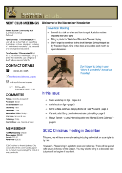 November - Sydney City Bonsai Club