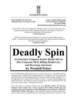 Press Release - Wendell Potter