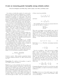 A note on measuring gender homophily among