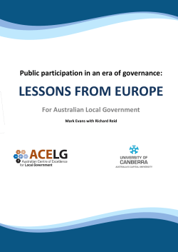 lessons from europe - Institute for Governance and Policy Analysis
