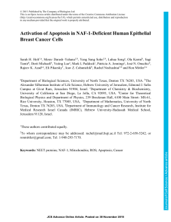 Activation of Apoptosis in NAF-1-Deficient Human Epithelial Breast
