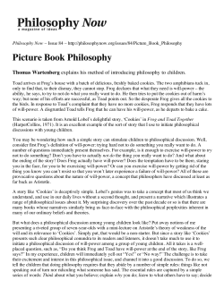 Picture Book Philosophy | Issue 84 | Philosophy Now