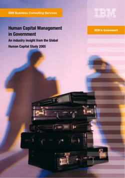 Human Capital Management in Government