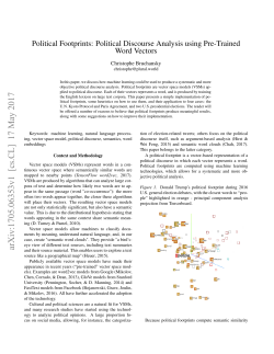 Political Footprints: Political Discourse Analysis using Pre