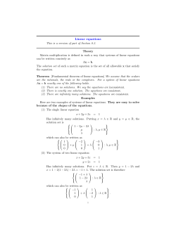 Linear equations