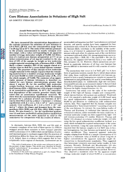 Core Histone Associations in Solutions of High Salt