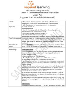 7. The Treeless Grasslands Prairies