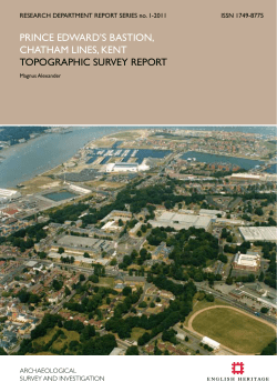 Prince Edward`s Bastion, Chatham Lines, Kent: Topographic Survey