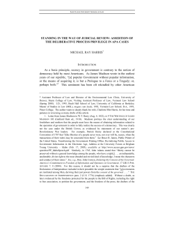 STANDING IN THE WAY OF JUDICIAL REVIEW