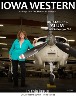 Fall 2016 Alum Magazine - Iowa Western Foundation