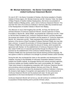 the Senior Consultant of Hanban, visited Confucius Classroom Munich