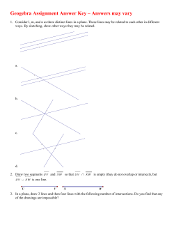 Geogebra Assignment Answer Key &ndash; Answers may vary