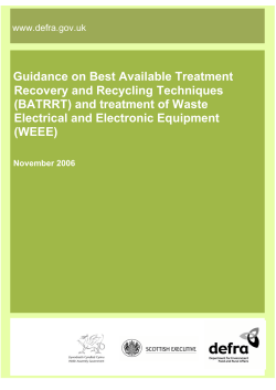 Guidance on Best Available Treatment, Recovery and Recycling