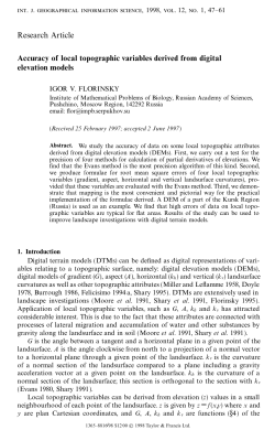 Accuracy of local topographic variables derived from digital