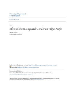 Effect of Shoe Design and Gender on Valgus Angle