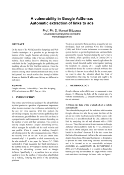 A vulnerability in Google AdSense: Automatic extraction of links to ads