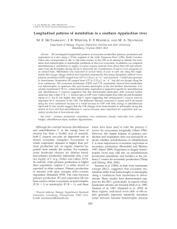 Longitudinal patterns of metabolism in a southern