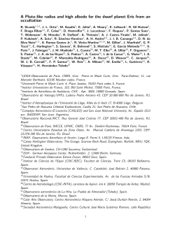 A Pluto-like radius and high albedo for the dwarf planet Eris