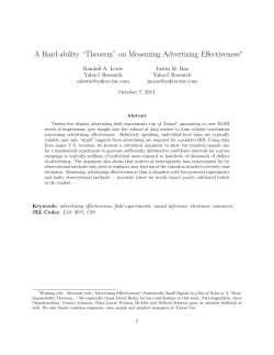 A Hard-ability &ldquo;Theorem&rdquo; on Measuring Advertising