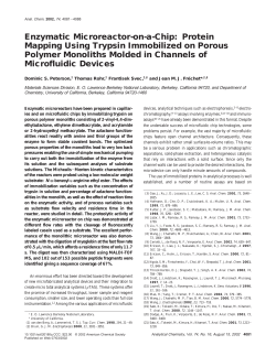 Enzymatic Microreactor-on-a-Chip: Protein Mapping Using Trypsin