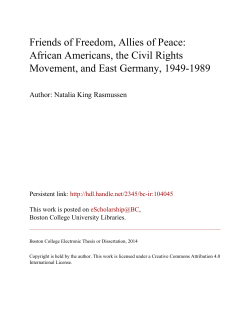 African Americans, the Civil Rights Movement, and East Germany
