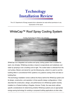 WhiteCap™ Roof Spray Cooling System