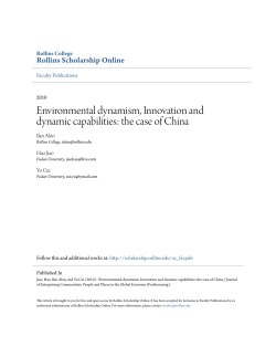 Environmental dynamism, Innovation and dynamic capabilities: the