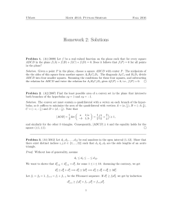 Homework 2: Solutions