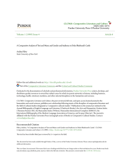 A Comparative Analysis of Text and Music and - Purdue e-Pubs