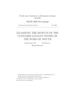 examining the effects of the customer loyalty states on the word of