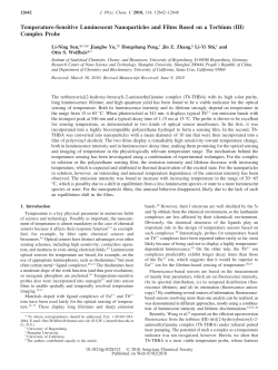 Temperature-Sensitive Luminescent Nanoparticles and Films Based