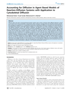 Accounting for Diffusion in Agent Based Models of Reaction