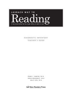 Laubach Way to Reading: Diagnostic Inventory