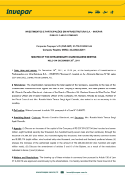 Minutes of the Extraordinary Shareholders&acute; Meeting