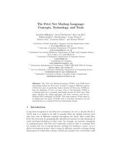 The Petri Net Markup Language: Concepts