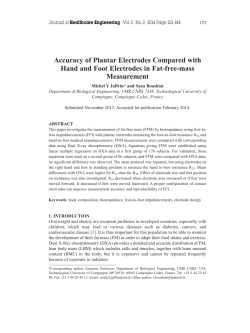 Accuracy of Plantar Electrodes Compared with Hand and Foot